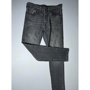 Vintage Levi's 501 S Jeans 27x28 Dark Wash Skinny Black Womens Button Fly